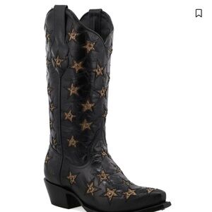 Star-Embellished cow girl boots